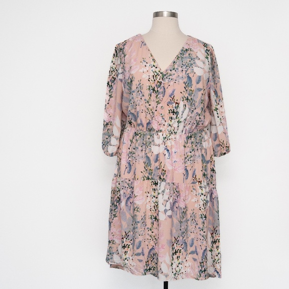 Adrianna Papell - Floral-Print Midi Dress - Picture 2 of 10